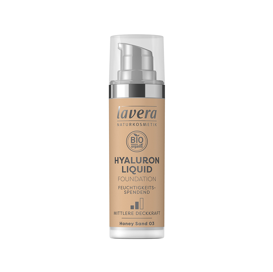 Υγρό Make-up με Υαλουρονικό Οξύ Honey Sand Lavera 30ml