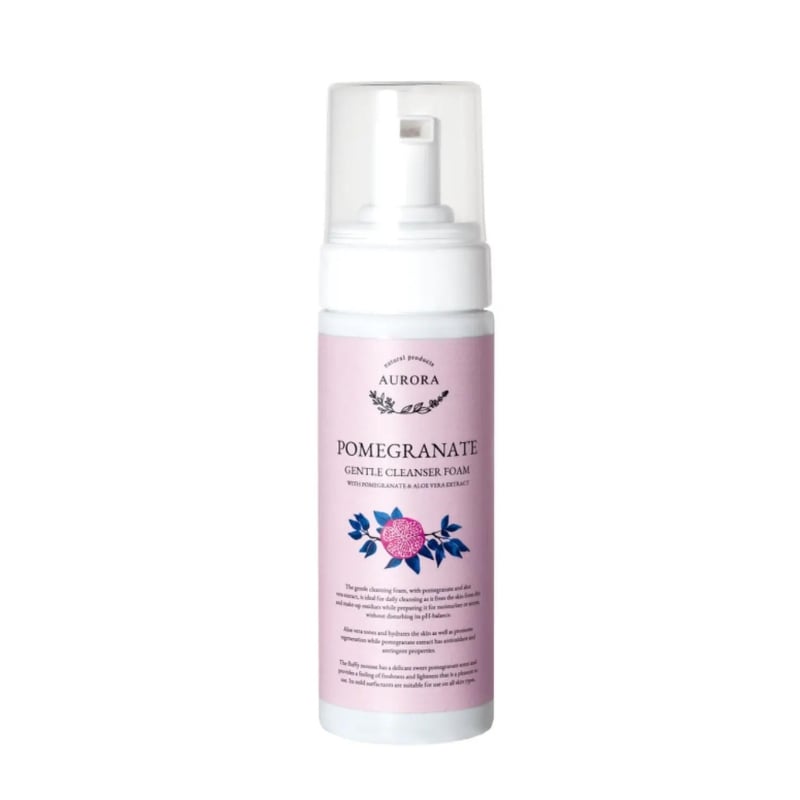 Aurora Pomegranate Gentle Cleanser Foam – Αφρός Καθαρισμού Προσώπου Με Εκχύλισμα Ροδιού και Αλόης 150ml 