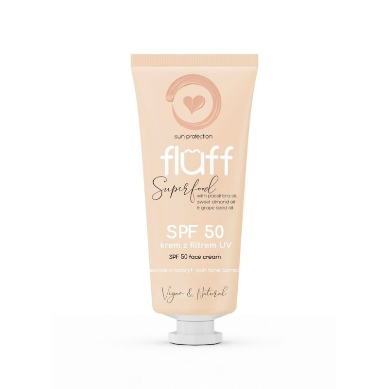 Fluff Skin Tone Correcting SPF50 Αντηλιακή Κρέμα Προσώπου Για Ομοιόμορφη Κάλυψη 50ml 